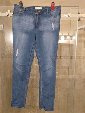 Women’s Skinny Distressed Blue Jeans